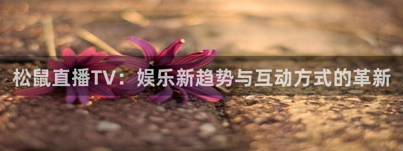 乐球直播nba在线观看：松鼠直播TV：娱乐新趋势与互动方式的革新